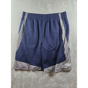NBA Basketball Shorts Mens XL Blue Grey Polyester Athletic Gym Pockets
